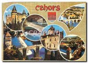 Postcard Modern Cahors Various Aspects of the City with the Pont Valentre