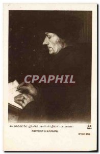 Old Postcard Paris Louvre Museum Hans Holbein Portrait of Young & # 39Erasme