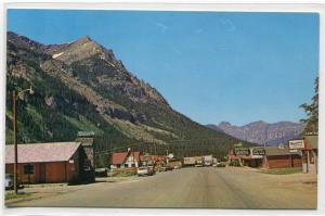 Street Scene Highway 212 Cooke Montana postcard