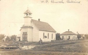 RPPC M.P. Church, Bellaire Real Photo c1910s Vintage Postcard