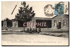 Military Camp Siouge Old Postcard type barracks on the large driveway