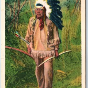 c1940s Cherokee, N.C Primitive Hunter on Indian Reservation Native American A204