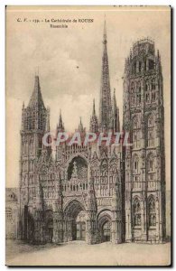 Old Postcard Cathedral of Rouen Together