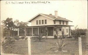 Lake Alfred FL GH Hollister Home c1910 Real Photo Postcard