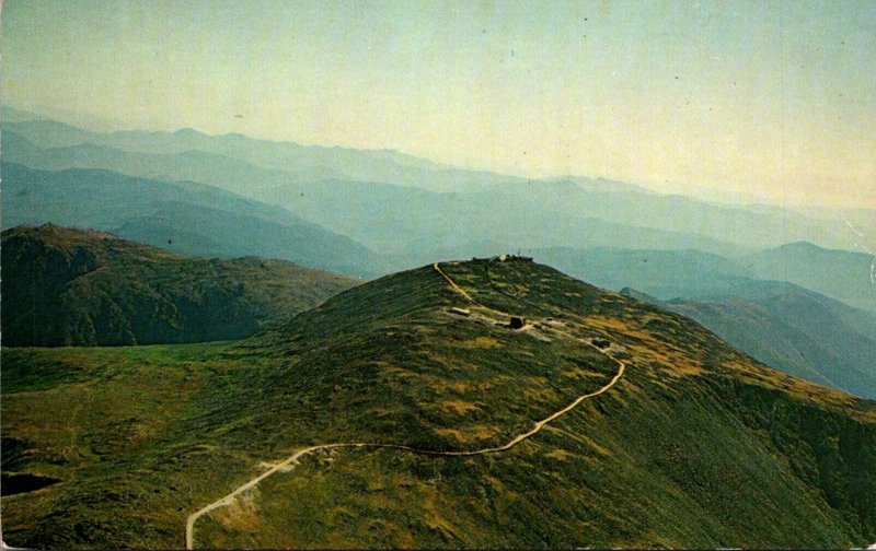 New Hampshire Aerial View Of Summit Of Mt Washington