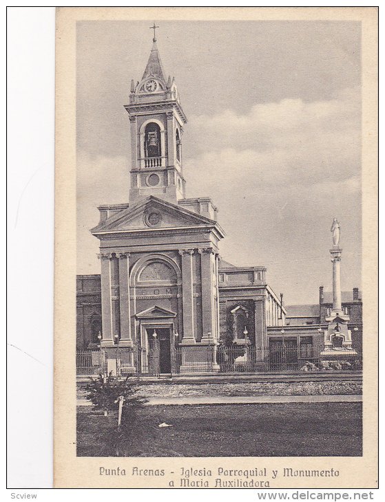 Punta Arenas , Chile , 00-10s ; Iglesia Parroquial y Monumento a Maria Auxili...