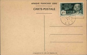 Brazzaville Congo AEF General de Gaulle France Libre Used Postcard #2