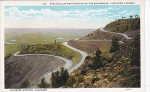 Colorado Colorado Springs Switchbacks On The Broadmoor Cheyenne Highway Curteich