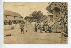 426119 WWI POLAND Inn soldiers 1916 year german military post postcard