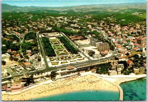 Estoril The Beach And The Park Seen From The Air Portugal Postcard