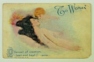 Circa 1909 Postcard O Fairest of Creation Last and Best Warren , Ohio