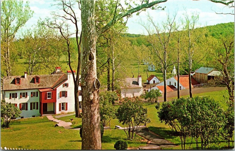 View Hopewell Village Morgantown Interchange PA Turnpike Postcard VTG UNP Koppel 