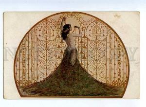 236142 RUSSIA SOLOMKO Belle dancer peacock ART NOUVEAU TSN