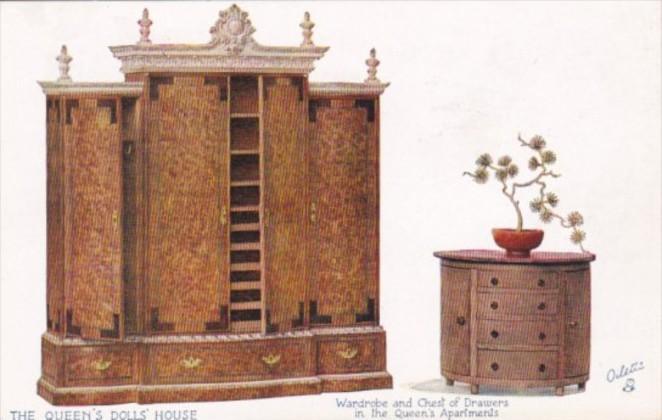 The Queen's Doll House Wardrobe & Chest Of Drawers In Queen's Apartment Tucks