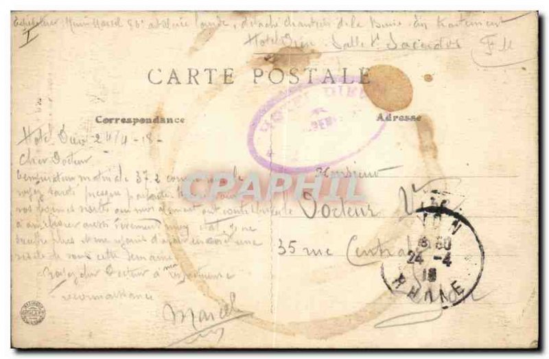 Old Postcard Astronomical Clock Lyon Cathedrale St Jean