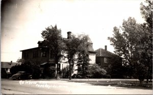 Real Photo Postcard Rainbow Inn in Park Rapids, Minnesota