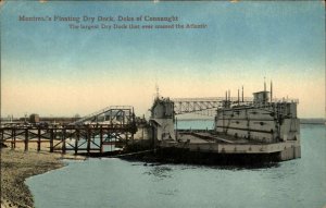 Montreal Quebec PQ Flating Dry Dock Ship Building c1910 Vintage Postcard
