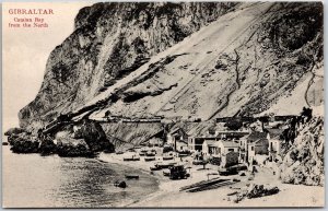 Gibraltar Catalan Bay From The North Buildings Mountain Cliffs Boats Postcard