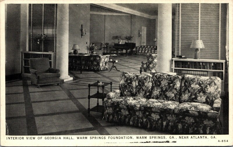 Postcard Georgia Hall at Warm Springs Foundation near Atlanta, Georgia~132352