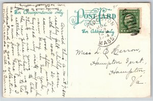 Kingston Massachusetts~Frederick C Adams Public Library~Vintage Postcard