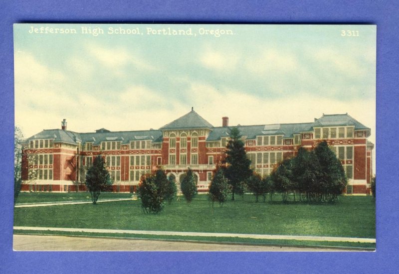 Portland, Oregon/OR Postcard, Jefferson High School