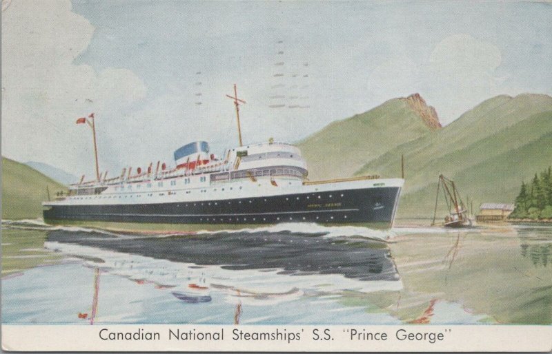 Postcard Ship Canadian National Steamship SS Prince George