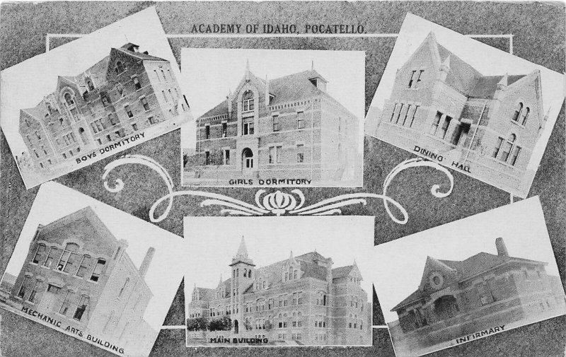 G17/ Pocatello Idaho Postcard c1910 6View Academy Dorms Infirmary