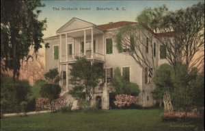 Beaufort South Carolina SC Onthank Home Albertype Vintage Postcard