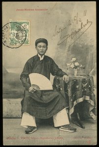 Jeune Homme Annamite. Young Annamite man. French Indochina. 1911 postcard