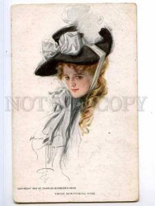 244964 Bewitching Eyes BELLE Hat By Harrison FISHER old R&N