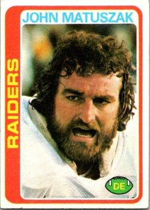 1978 Topps Football Card John Matuszak Oakland Raiders sk7412