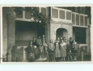 Old rppc BUILDING SCENE Architecture Postcard AB1021