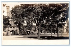 c1910's Princeton University Library Tunnel View NJ RPPC Photo Unposted Postcard