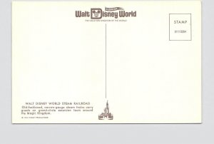 VINTAGE POSTCARD WALT DISNEY WORLD STEAM RAILROAD MAGIC KINGDOM