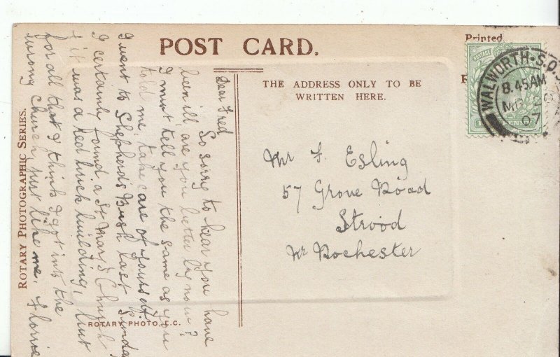 Genealogy Postcard - Family History - Esling - Strood - Near Rochester   A1349