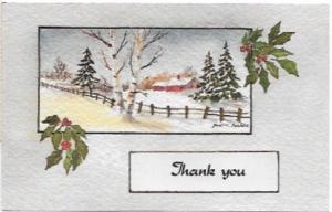 US Used post card - Thank You from a Mail Carrier. Stamp # 3048, Blue Jay