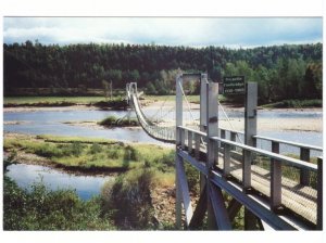 Priceville Foot Bridge - Mirami, Miramichi River, New Brunswick, Chrome Postcard