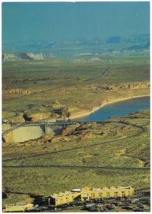 US Inn, Glen Canyon Dam, Lake Powell, Arizona. used, mailed 1991. nice.