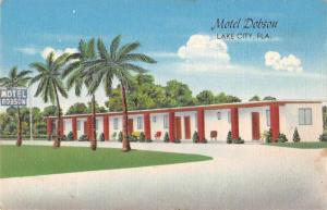 Lake City Florida Motel Dobson Linen Vintage Postcard JA455929