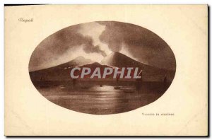 Postcard Old Napoli Vesuvio in eruzione