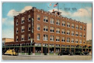 1962 Kincaid Hotel & Restaurant Building Classic Cars Uvalde Texas TX Postcard