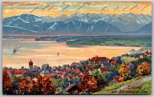 Vtg Germany Lake Starnberger See Bavaria Starnberg Postcard