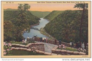 West Virginia New River Canyon From Hawks Nest Rock State Park 1944