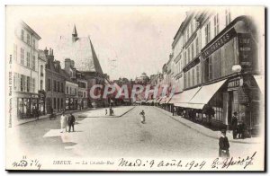 Dreux Old Postcard The main street