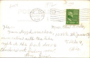 RPPC Peavey Falls, Menomine Indian Reservation Neopit WI c1946 Postcard V60