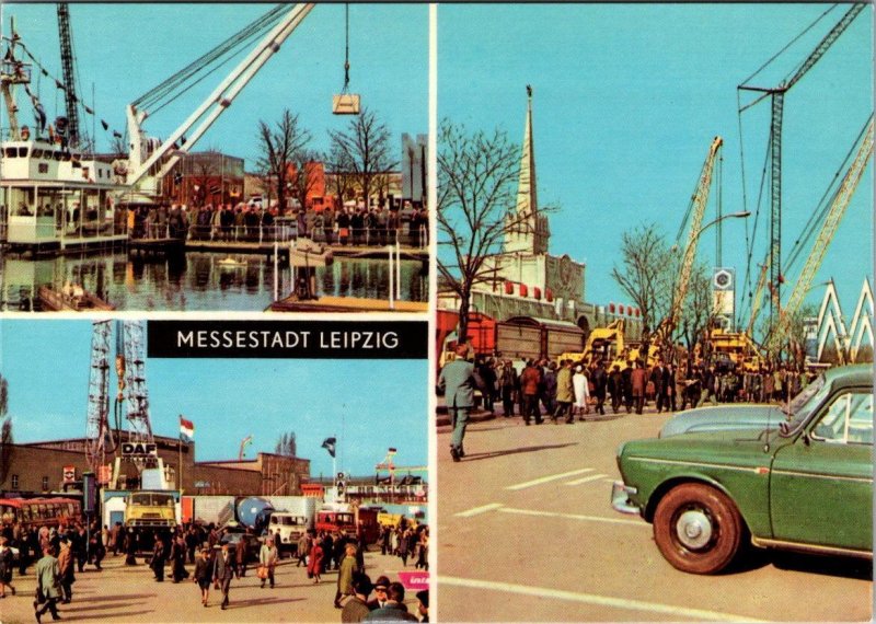 2~4X6 Postcards Leipzig, Germany AERIAL VIEW & TECHNICAL FAIR~Large Equipment