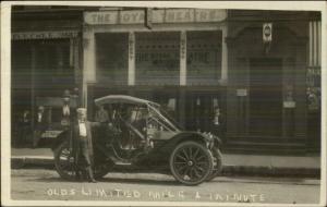 South Bend IN Photog Olds Oldsmobile? Car Mile a Minute Royal Theatre RPPC