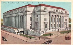 Vintage Postcard 1920's Post Office & Federal Court House Denver Colorado CO