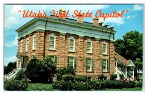 FILLMORE, UT Utah ~ Utah's FIRST CAPITOL BUILDING c1950s Millard County Postcard