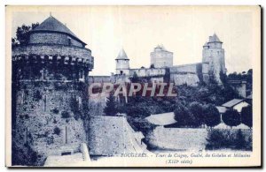 Old Postcard Fougeres Tours Coigny Guibe the Goblin Melusine